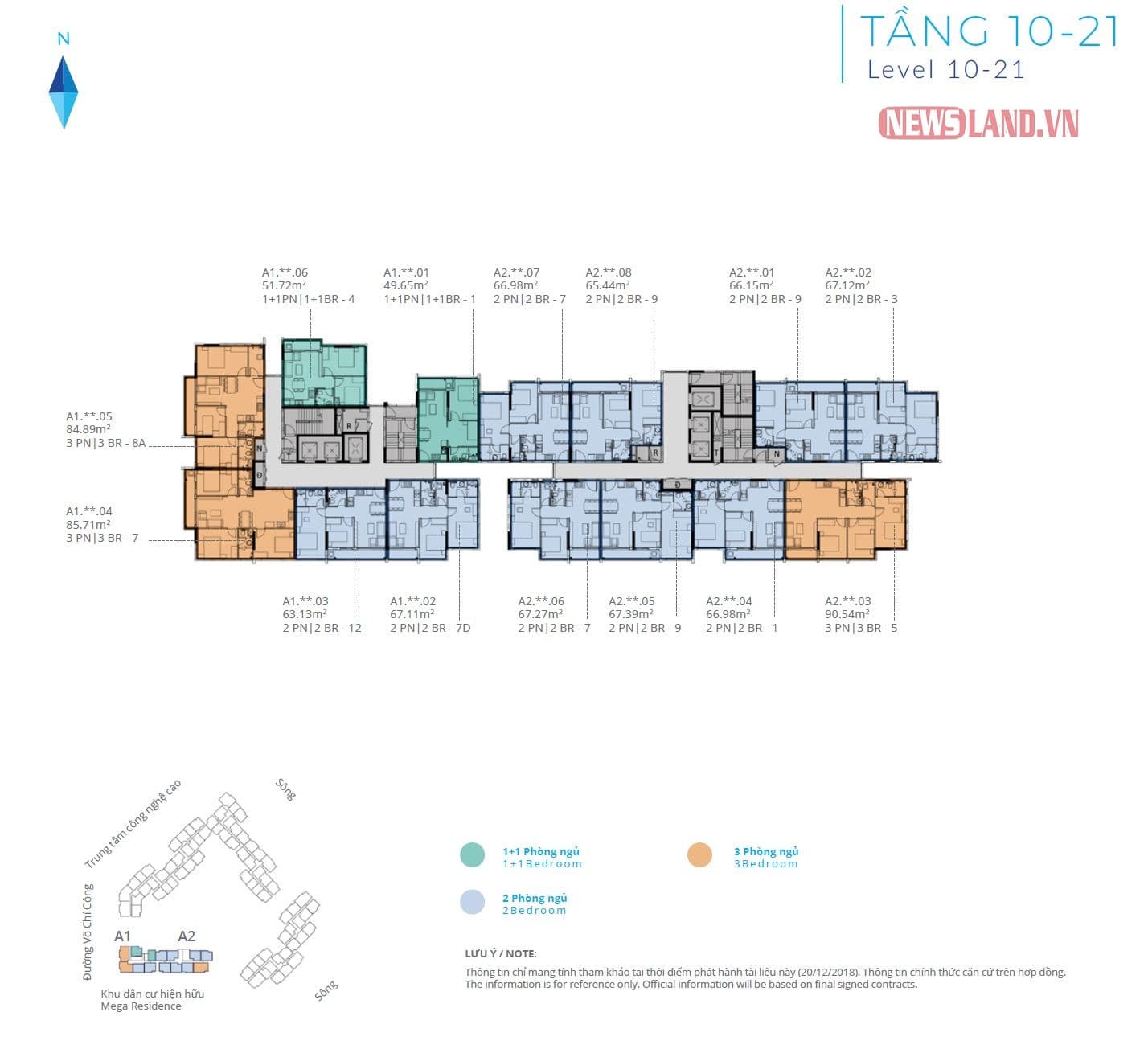 mặt bằng tầng 10-21 block A safira