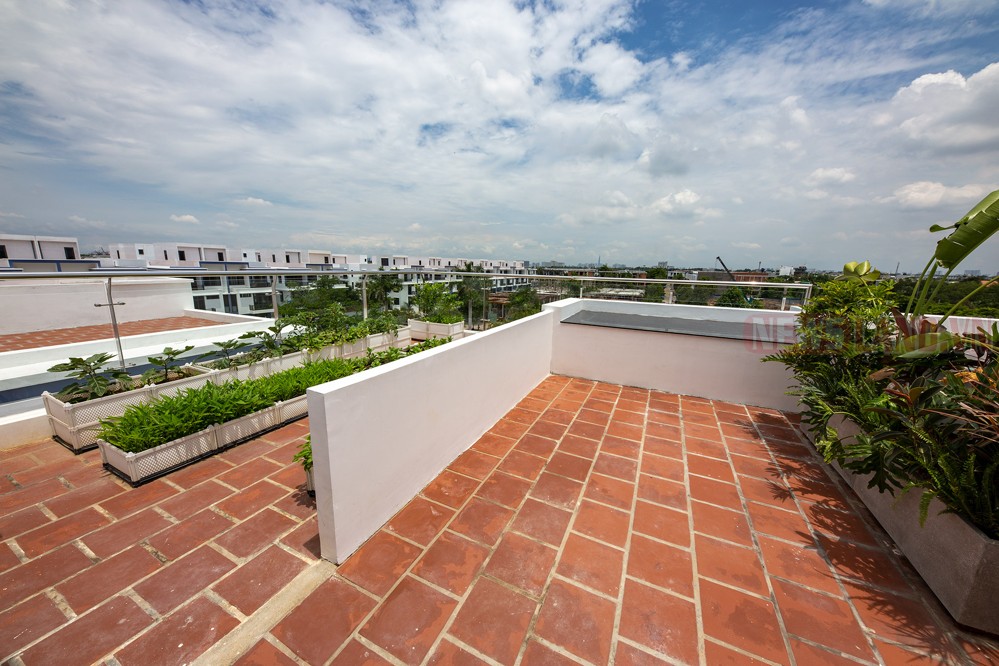 không gian xanh trên tầng thượng